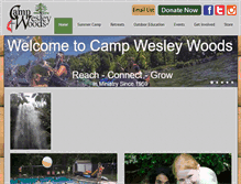 Tablet Screenshot of campwesleywoods.com